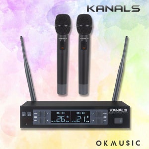 카날스 무선마이크 2채널 MW-620 핸드마이크,핀마이크벨트팩 선택 가능