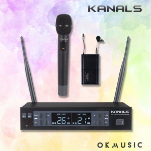 카날스 무선마이크 2채널 MW-620 핸드마이크,핀마이크벨트팩 선택 가능