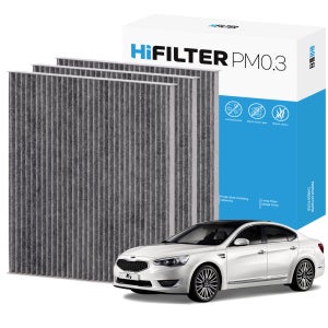 2+1 하이필터 PM 0.3 기아 더 뉴 K7 VG 자동차 활성탄 에어컨 필터, 3개 , HI-B102