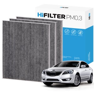 2+1 하이필터 PM 0.3 기아 더 프레스티지 K7 VG 자동차 활성탄 에어컨 필터, 3개 , HI-B102