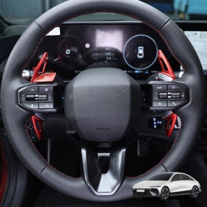 아이오닉6 페이스리프트 N라인 튜닝 용품 알루미늄 패들쉬프트 레드 몰딩