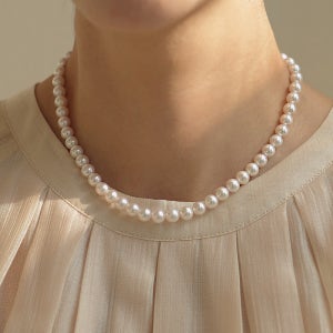 미스티그레이 AAA+ 최상급 아코야진주 6.5mm-7mm 해수진주 목걸이 엄마선물