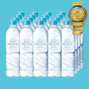 이지하우스 농심 무라벨 백산수 500ml 20병 PET 생수 516987