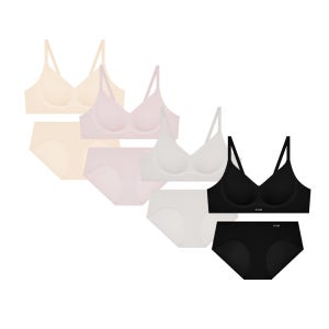 [게스언더웨어] 리프트 볼륨핏 심리스 브라 팬티 세트 - 4Colors