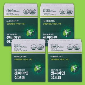 혈행개선 센씨아연 징코 은행잎 추출물 기억력 개선 메모리 플러스 혈액순환 60정, 4개