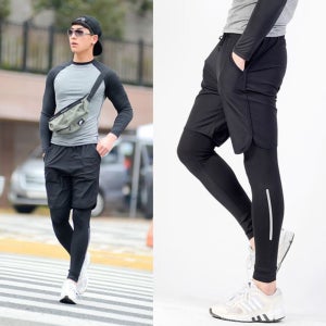 남자 레쉬가드 비치웨어 테잎 반 운동복 펜츠 남모 청 트레이닝 남성겨울 겨울기모