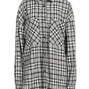 Faith Connexion Black & White Check Tweed Shirt jacket