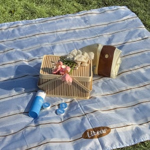 리베아르 경량 돗자리 피크닉매트 야외 방수 휴대용 스카이블루