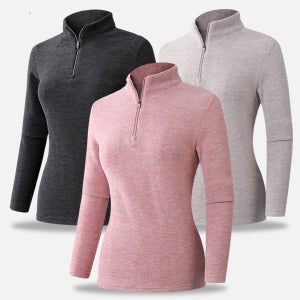 여성 등산복 기모 티셔츠 긴팔 등산 아웃도어 상의 여자 겨울 (W6WT15)