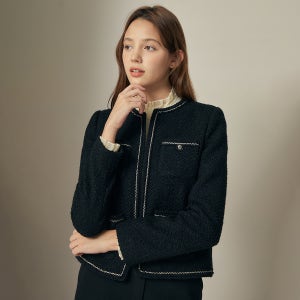 (JJ지고트) 울 블렌드 스티치 트위드 재킷 GRAM0JK951