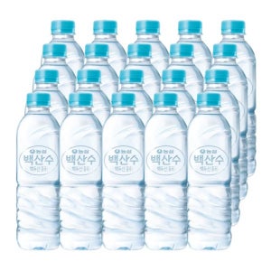 이지하우스 백산수 무라벨 생수 500ml 40병 라벨없는 물 516117