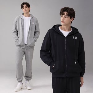 에버라스트 남자 기모 트레이닝 세트 후드집업+조거팬츠