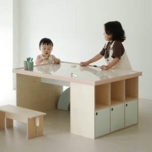 노리터 하로 플레이 테이블 원목 유아 미술공부 놀이