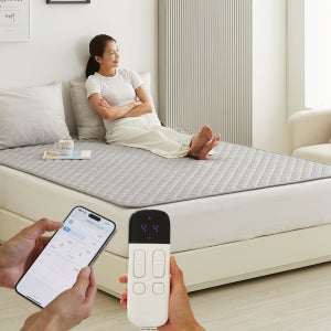 더안 IOT 온열 탄소매트 시어서커원단 전자파없는 전기요 퀸 분리난방 150x200cm