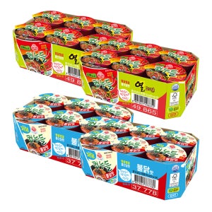 [NEW] 오뚜기 컵누들 6입 4가지 맛 선택 (열라면 저당불닭맛 매콤 우동 참깨라면 외)