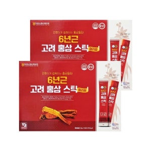 6년근 고려 홍삼 스틱 26포 2박스 더존건강