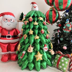 크리스마스풍선 산타탑 트리풍선 130cm 파티장식