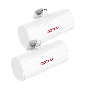 J31 모디스 미니 도킹형 보조배터리 C타입 8핀 일체형 휴대용 충전 기내 화이트 1개