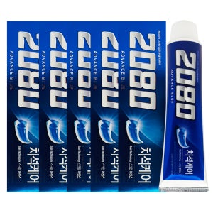 애경 2080 어드밴스블루 치약 120g x 6개