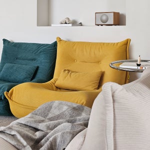 로포텐 아톰 패브릭 좌식 압축 소파 따뜻한 옐로, 1인용