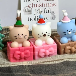 캣봉박두 고양이 캔들 크리스마스 선물 인테리어
