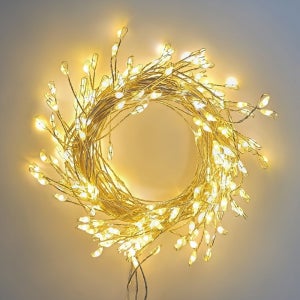 선세이브 LED 와이어 지네전구 200구 전원포함 크리스마스 트리 장식 인테리어 줄조명