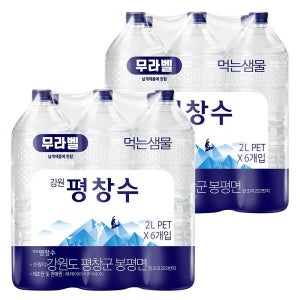 이지하우스 생수전문배송 강원평창수 무라벨 2L 12병 628715