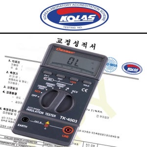 KOLAS 검교정 성적서 포함 디지털 절연저항계 태광 TK-4003 메가테스터기 누전 측정