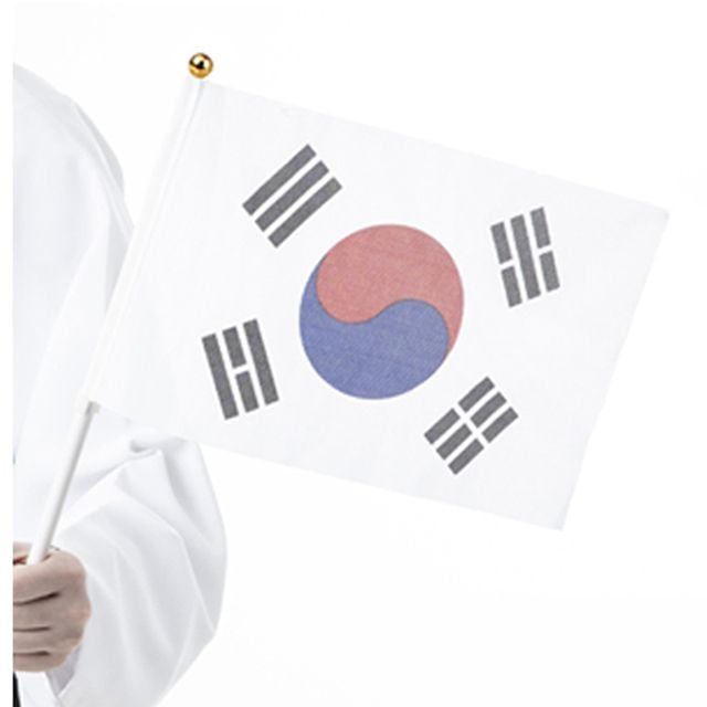 행사용 국기 천으로된 소형기 깃발 10개입