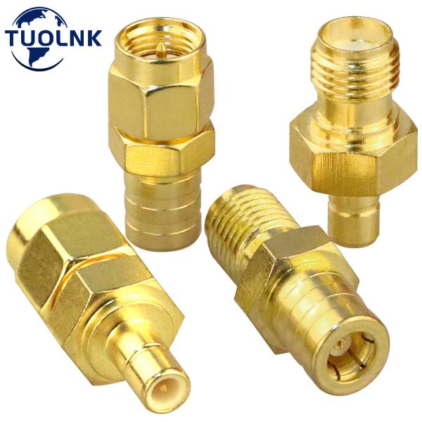 SMA SMB 커넥터 키트 안테나 동축 어댑터 SMB-SMA 수-암 RF <b>로트</b> 4 개 2 개