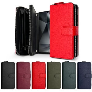 갤럭시 A17 5G 지갑 케이스 가죽 패턴 지퍼 월렛 로얄 휴대폰 다이어리