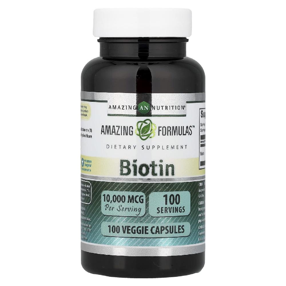 어메이징<b>뉴트리션</b> 비오틴 헤어 10000mcg 비타민B7 비타민C 캡슐 200정