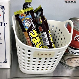 미니 바구니 소품 정리 책상 주방 사무실 손잡이 다용도 보관함 화이트