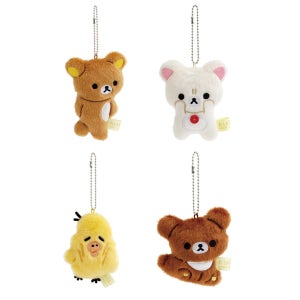 산엑스 리락쿠마 stay with me 부라사게 마스코트 인형 키링 전 4종 세트