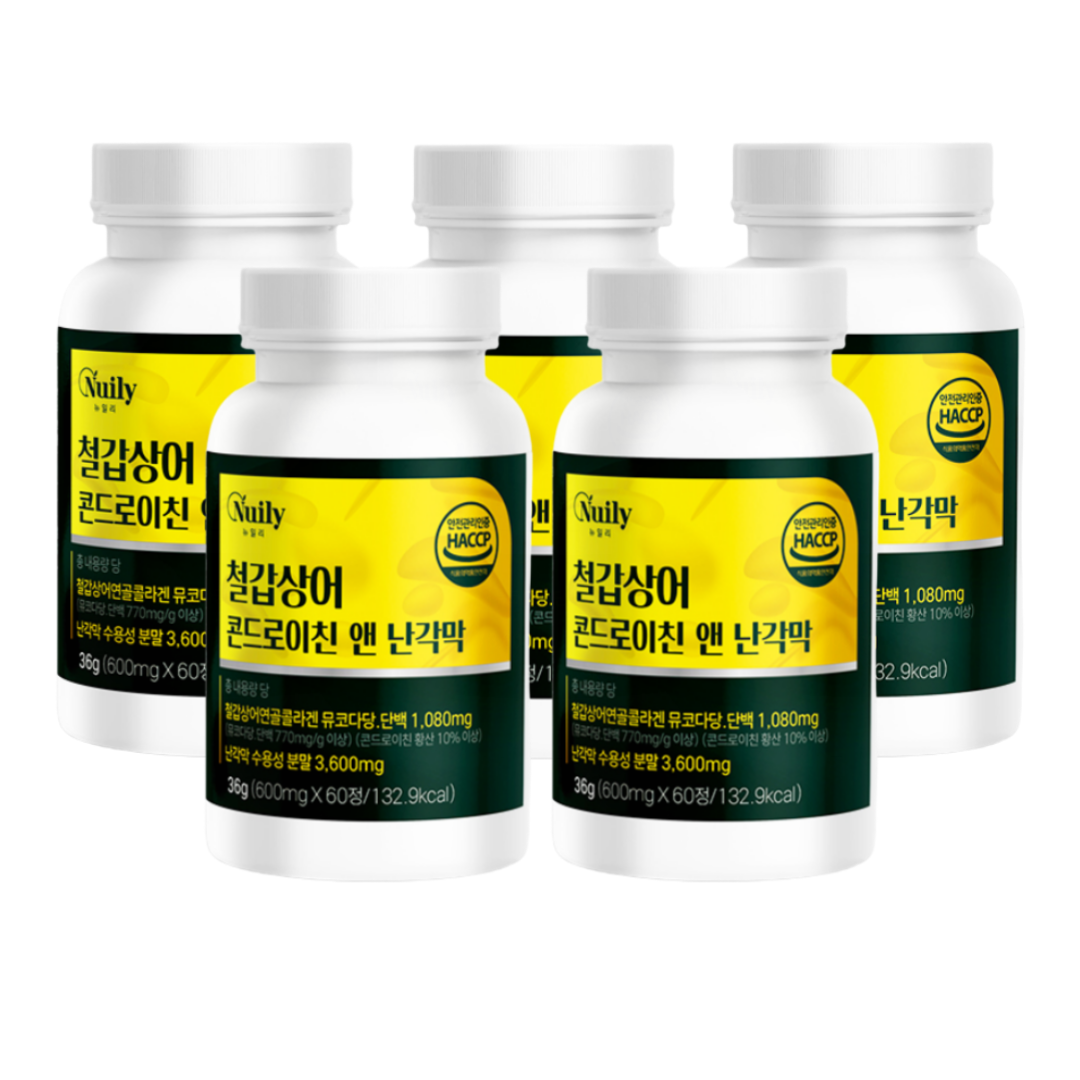 철갑 상어연골 콘드로이친 C6S 6형 난각막 60정 5개