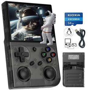 G350 레트로 게임 콘솔 리눅스 시스템 RK3326 휴대용 콘솔 내장 64G TF 카드