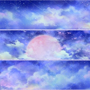 별이 스민 하늘 수입 PET 마테 스티커 소분컷