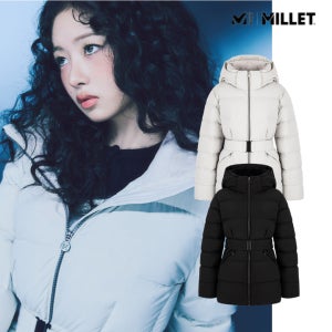 밀레 여성 벨트형 중기장 구스다운 중량패딩 레이다운 이월상품 에베레스트 케이투 한라산