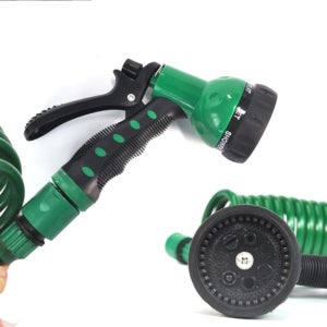 주택 마당 간편정리 엉킴없는 코일호스 분사기 10M 축사 화장실