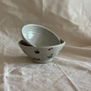 도자기공방 나무풍경 국산핸드메이드 도자기 야생화 밥그릇국그릇 식기세트 밥국그릇 공기대접세트