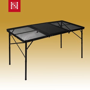 노마드 더블랙 아이언 메쉬 BBQ 캠핑 테이블 3폴딩