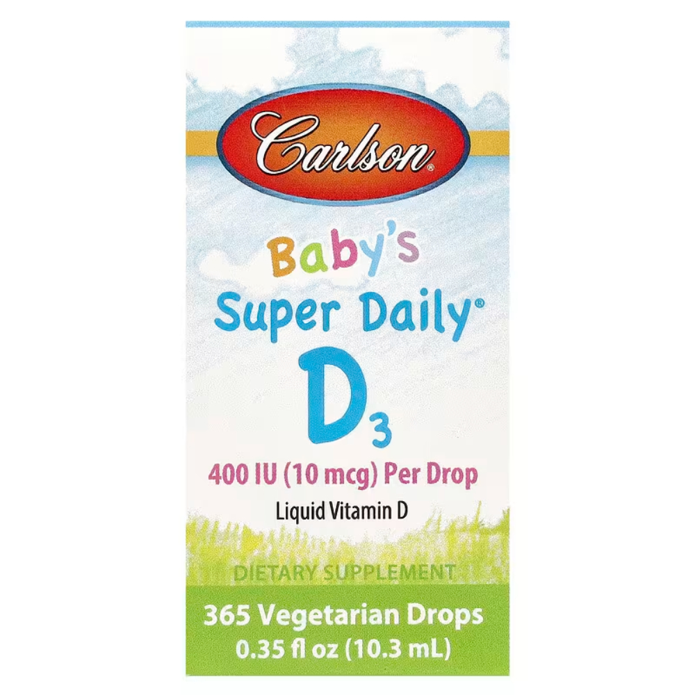 Carlson 칼슨<b>랩스</b> 아기용 <b>비타민 D</b>3 10mcg(400IU) 액상 10.3ml