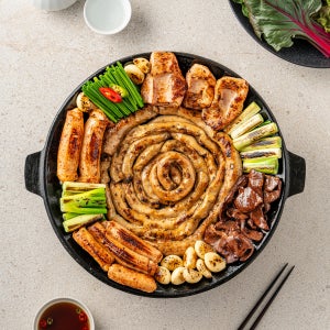 고기중독 초벌 곱창구이 모듬한판세트 막창 대창 염통 술안주 560g, 760g