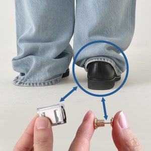 바지단줄이기 바지밑단클립 바지 기장 수선 클립 고정 스트링 옷핀 똑딱이 버클