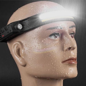 충전식 led 헤드 랜턴 손동작 모션 센서 헤드 랜턴 등산