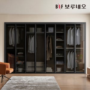 보루네오 강화유리 여닫이 붙박이장 300cm 10자 E0등급