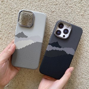 아이폰 16 시리즈 픽셀 아트 프리미엄 카본 케이스 슬림 하드 맥세이프 호환 디자인 커버