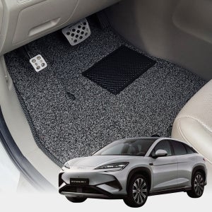 예스카 BYD 씨라이언7 (25년9월~) 잔디매트 카매트 풀세트 그레이, 운전석+조수석+뒷자석