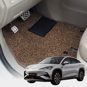 예스카 BYD 씨라이언7 (25년9월~) 잔디매트 카매트 풀세트 브라운, 운전석+조수석+뒷자석