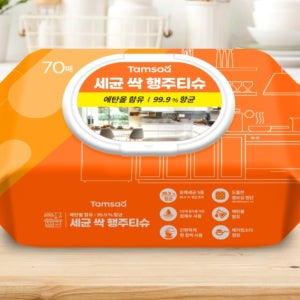 식탁용 물티슈 식탁 전용 주방 기름때 제거 세균 소독 일회용 행주 티슈 10개